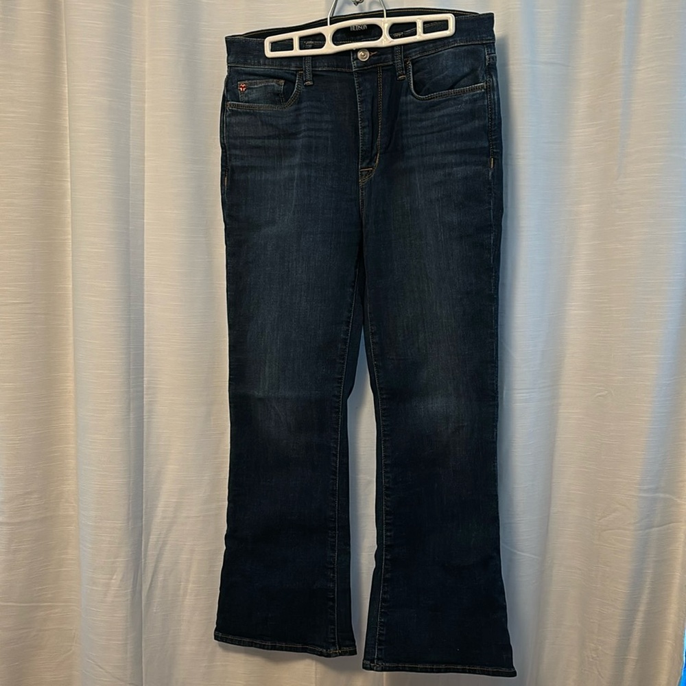 Hudson high rise wide leg jeans, size 28